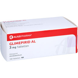 Abbildung: Glimepirid AL 3 mg Tabletten 180 St, Tabletten PZN 05481323