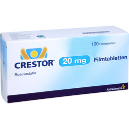 Abbildung: Crestor 20 mg Filmtabletten 100 St, Filmtabletten PZN 05484468