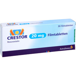 Abbildung: Crestor 20 mg Filmtabletten 30 St, Filmtabletten PZN 05486510
