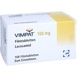 Abbildung: Vimpat 100 mg Filmtabletten 168 St, Filmtabletten PZN 05488584