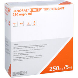 Abbildung: Panoral Forte Trockensaft 250 mg / 5 ml 2X100 ml, Trockensaft PZN 05492309