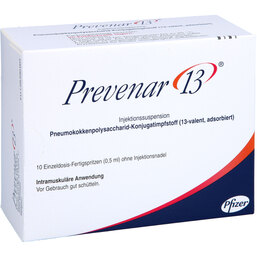 Abbildung: Prevenar 13 Injektionssuspension 10 St, Injektionssuspension PZN 05496282