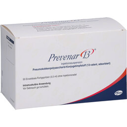 Abbildung: Prevenar 13 Injektionssuspension 50 St, Injektionssuspension PZN 05496299