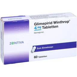 Abbildung: Glimepirid Winthrop 4 mg Tabletten 60 St, Tabletten PZN 05499062