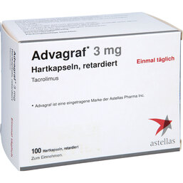 Abbildung: Advagraf 3 mg Hartkapseln retardiert 100 St, Retard-Kapseln PZN 05499398