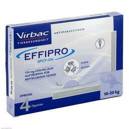 Abbildung: Effipro 134mg vet.Lösung z.Auftropf. mittelgroße Hunde Pip Lösung, 4 St PZN 05507614