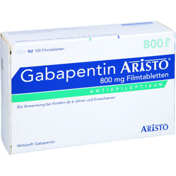 Abbildung: Gabapentin Aristo 800 mg Filmtabletten 100 St, Filmtabletten PZN 05509464