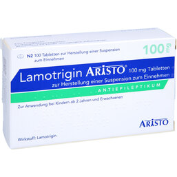 Abbildung: Lamotrigin Aristo 100 mg Tabletten z.Her.einer Suspension zum Einnehmen 100 St, Tablette zur Herstellung einer Suspension zum Einnehmen PZN 05510970