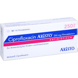 Abbildung: Ciprofloxacin Aristo 250 mg Filmtabletten 14 St, Filmtabletten PZN 05515298