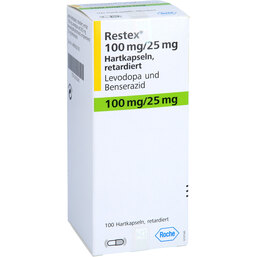 Abbildung: Restex 100 mg / 25 mg Hartkapseln retardiert 100 St, Retard-Kapseln PZN 05515542