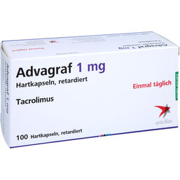Abbildung: Advagraf 1 mg Hartkapseln retardiert 100 St, Retard-Kapseln PZN 05519942