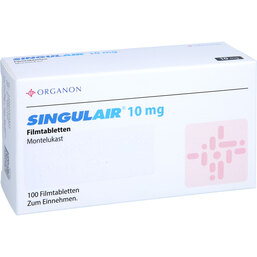 Abbildung: Singulair 10 mg Filmtabletten 100 St, Filmtabletten PZN 05523748