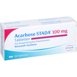 Abbildung: Acarbose STADA 100 mg Tabletten 21 St, Tabletten PZN 05528556