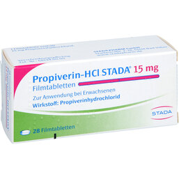 Abbildung: Propiverin HCL STADA 15 mg Filmtabletten 28 St, Filmtabletten PZN 05542527