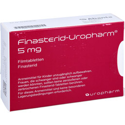 Abbildung: Finasterid Uropharm Filmtabletten 100 St, Filmtabletten PZN 05553637