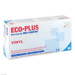Abbildung: Vinyl Einweg-Handschuhe Ecoline Plus Größe M Handschuhe, 100 St PZN 05555458