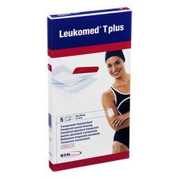 Abbildung: Leukomed transp. plus sterile Pflaster 10x20 cm 5 St, Pflaster PZN 05561068