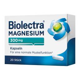 Abbildung: Biolectra Magnesium 300 Kapseln 20 St, Kapseln PZN 05561507