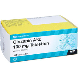 Abbildung: Clozapin AbZ 100 mg Tabletten 100 St, Tabletten PZN 05563110