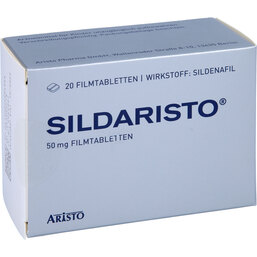 Abbildung: Sildaristo 50 mg Filmtabletten 20 St, Filmtabletten PZN 05599496