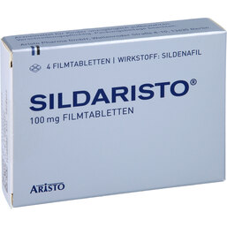Abbildung: Sildaristo 100 mg Filmtabletten 4 St, Filmtabletten PZN 05700860