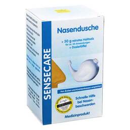 Abbildung: Sensecare Nasendusche Kombipackung 50 g Spülsalz + Dosierlöffel Kombipackung, 1 P PZN 05703462