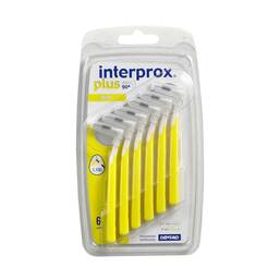 Abbildung: Interprox plus mini gelb Interdentalbürste 6 St, Zahnbürste PZN 05703611