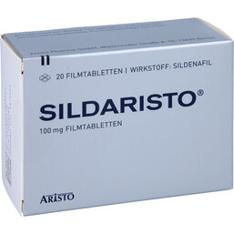 Abbildung: Sildaristo 100 mg Filmtabletten 20 St, Filmtabletten PZN 05703835
