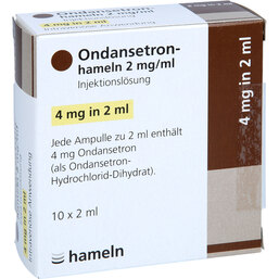 Abbildung: Ondansetron hameln 2 mg / ml Injektionslösung Ampullen 10X2 ml, Injektionslösung PZN 05703893