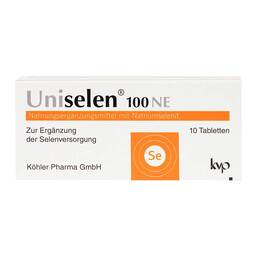 Abbildung: Uniselen 100 NE Tabletten 1X10 St, Tabletten PZN 05747494
