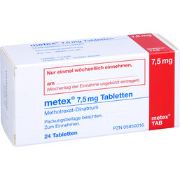 Abbildung: Metex 7,5 mg Tabletten 24 St, Tabletten PZN 05850016