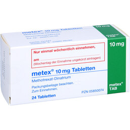 Abbildung: Metex 10 mg Tabletten 24 St, Tabletten PZN 05850074