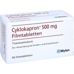 Abbildung: Cyklokapron Filmtabletten 50 St, Filmtabletten PZN 05853167