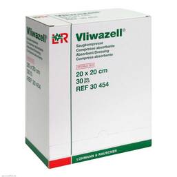 Abbildung: Vliwazell Kompressen 20x20cm steril 30 St, Kompressen PZN 05855686
