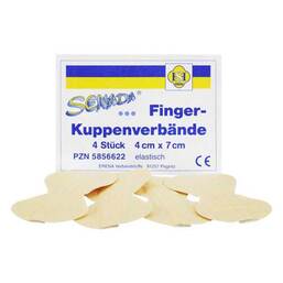 Abbildung: Senada Fingerkuppenverband 4x7 cm 4 St, Verband PZN 05856622
