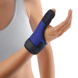 Abbildung: Bort Soft Daumenschiene plus medium blau Bandage, 1 St PZN 05873997