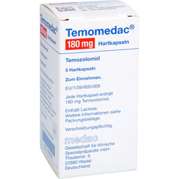 Abbildung: Temomedac 180 mg Hartkapseln 5 St, Hartkapseln PZN 05880690