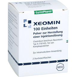 Abbildung: Xeomin 100 LD50 Einheiten Pulver zur Herstellung einer Injektionslösung 2 St, Pulver zur Herstellung einer Injektionslösung PZN 05883501
