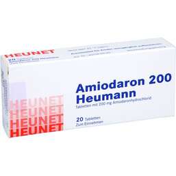 Abbildung: Amiodaron 200 Heumann Tabletten Heunet 20 St, Tabletten PZN 05886801
