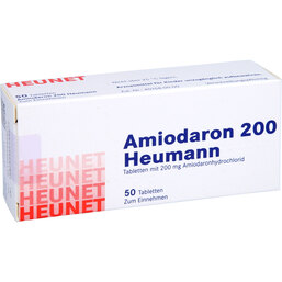 Abbildung: Amiodaron 200 Heumann Tabletten Heunet 50 St, Tabletten PZN 05886824