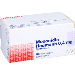Abbildung: Moxonidin Heumann 0,4 mg Filmtabletten Heunet 100 St, Filmtabletten PZN 05887172