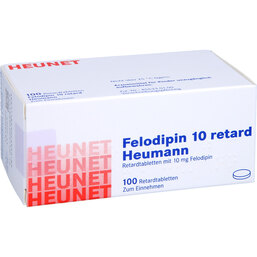 Abbildung: Felodipin 10 mg ret.Heumann Tabletten Heunet 100 St, Retard-Tabletten PZN 05888154
