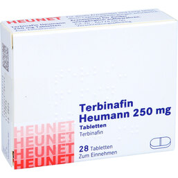 Abbildung: Terbinafin Heumann 250 mg Tabletten Heunet 28 St, Tabletten PZN 05888935
