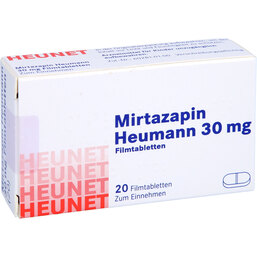 Abbildung: Mirtazapin Heumann 30 mg Filmtabletten Heunet 20 St, Filmtabletten PZN 05890518