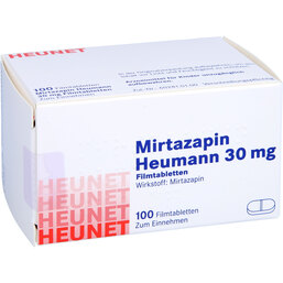 Abbildung: Mirtazapin Heumann 30 mg Filmtabletten Heunet 100 St, Filmtabletten PZN 05890530