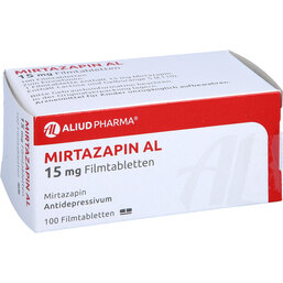 Abbildung: Mirtazapin AL 15 mg Filmtabletten 100 St, Filmtabletten PZN 05904812