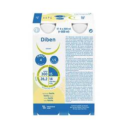 Abbildung: Diben Drink Vanille 1,5 kcal / ml 24X200 ml, Flüssigkeit PZN 05905183