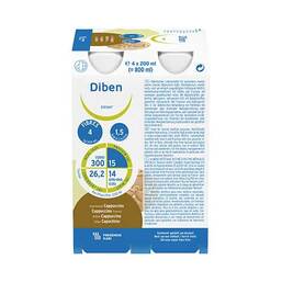 Abbildung: Diben Drink Cappuccino 1,5 kcal / ml 24X200 ml, Flüssigkeit PZN 05905237