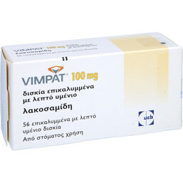 Abbildung: Vimpat 100 mg Filmtabletten 56 St, Filmtabletten PZN 05907561