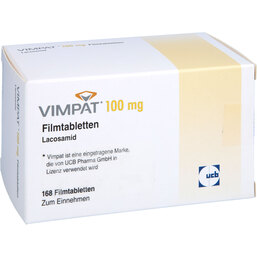 Abbildung: Vimpat 100 mg Filmtabletten 168 St, Filmtabletten PZN 05907584